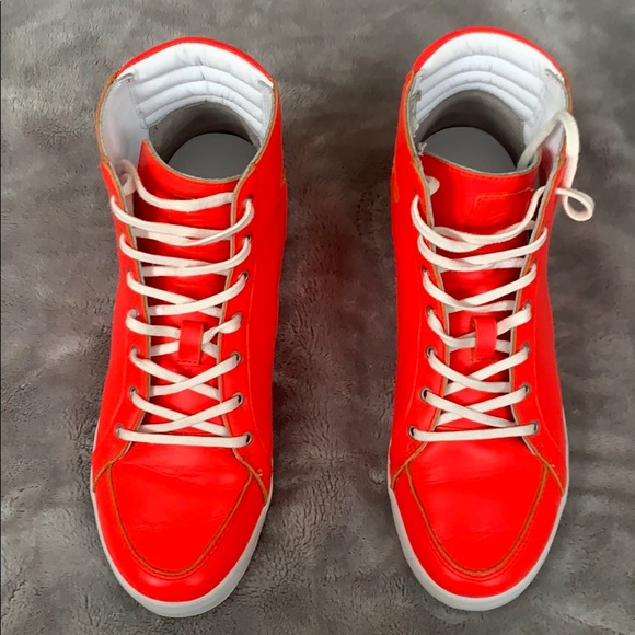 red adidas wedge sneakers